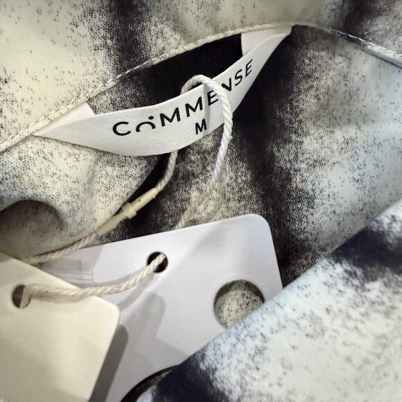 Commense Sophisticated Tie Dye Oversized Button Down Shirt Black Avant Garde M - Picture 3 of 6